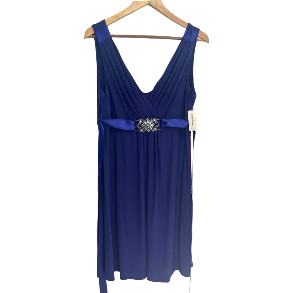 Scarlett Nite Dress Royal Blue Formal Party Knee Length Sleeveless Size 14